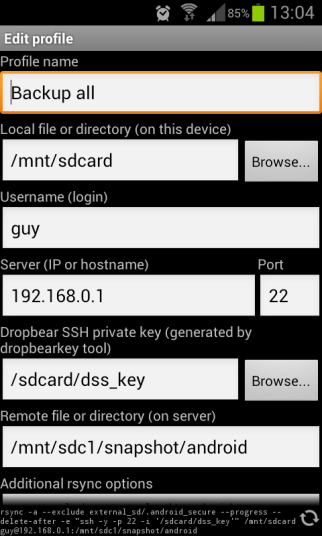 Rsync 4 android profile page 1