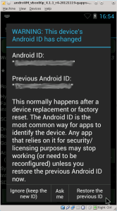 Restore ID of your device