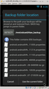 Titanium Backup backup folder set